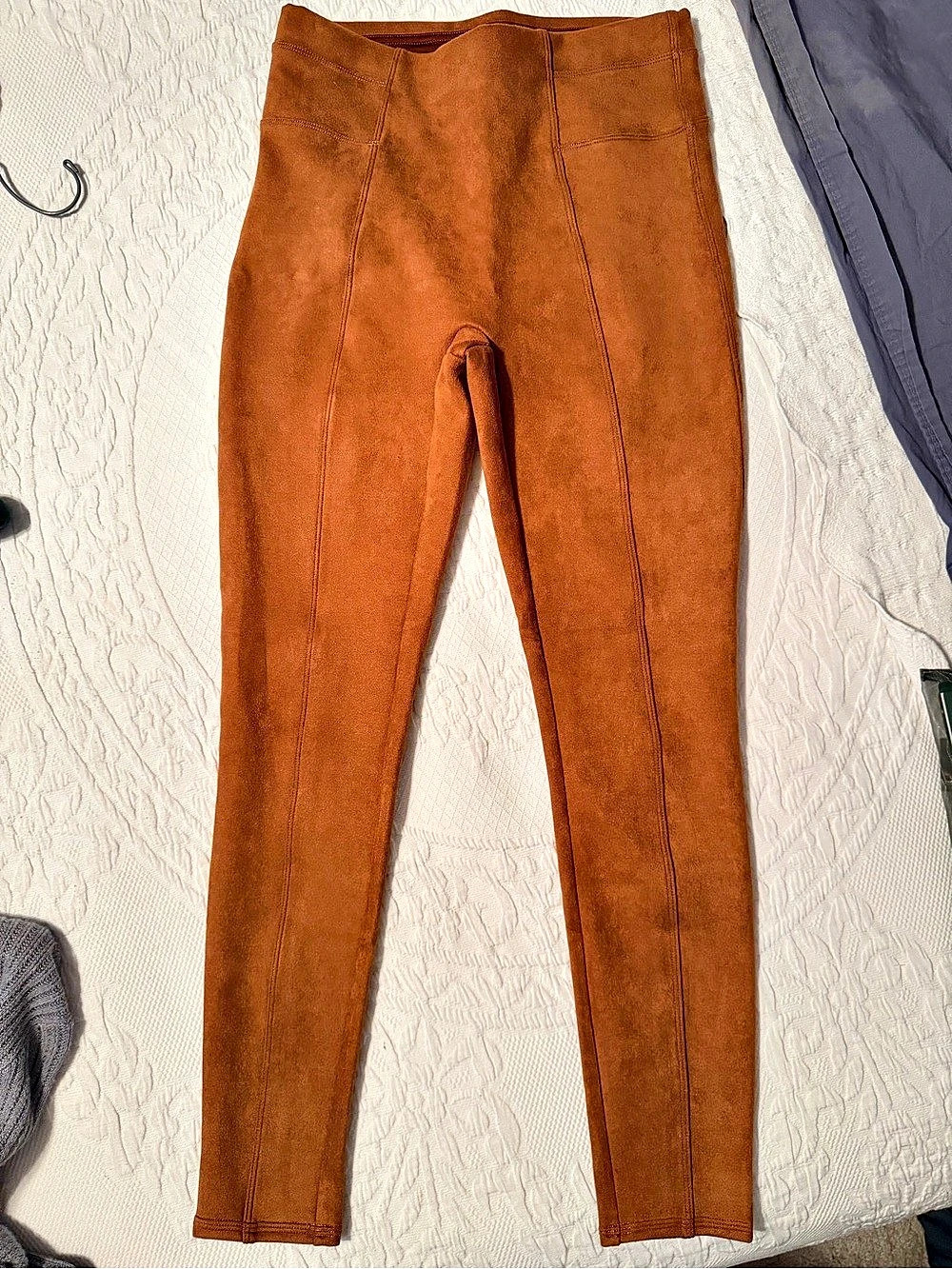 SPANX Faux Suede Leggings in Brown Size Medium